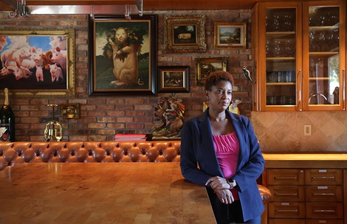 Attorney Latasha G. Hines is overseeing the auction of items inside the two Star Island mansions that used to belong to Thomas Kramer.