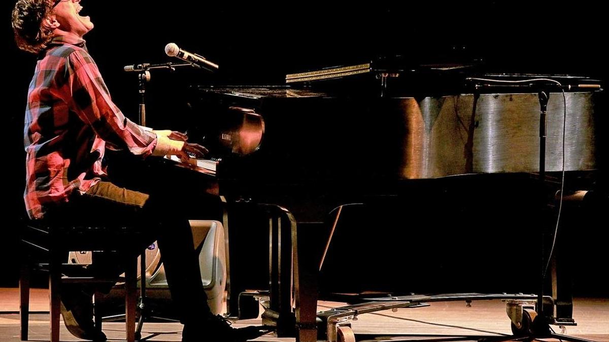 Clark Douglas Burris' former student, Adam Chester "Funeral for a Friend/Love Lies Bleeding" during his remembrance concert. On Sunday, February 21, 2016 Beach High students and alums have gathered to celebrate one of South Florida's favorite music teachers, Clark Douglas Burris, who just recently died with the musical celebration of his life during called "Rockin' the Universe" at Miami Beach High auditorium.
