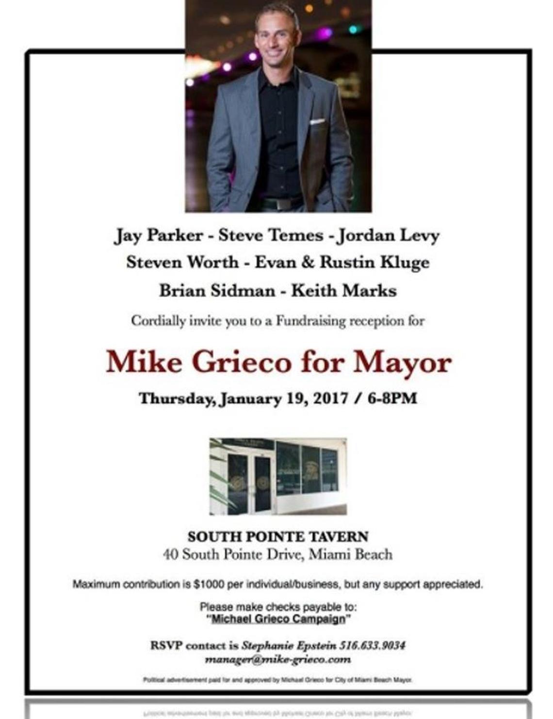 A Facebook post from Michael Grieco’s mayoral campaign.