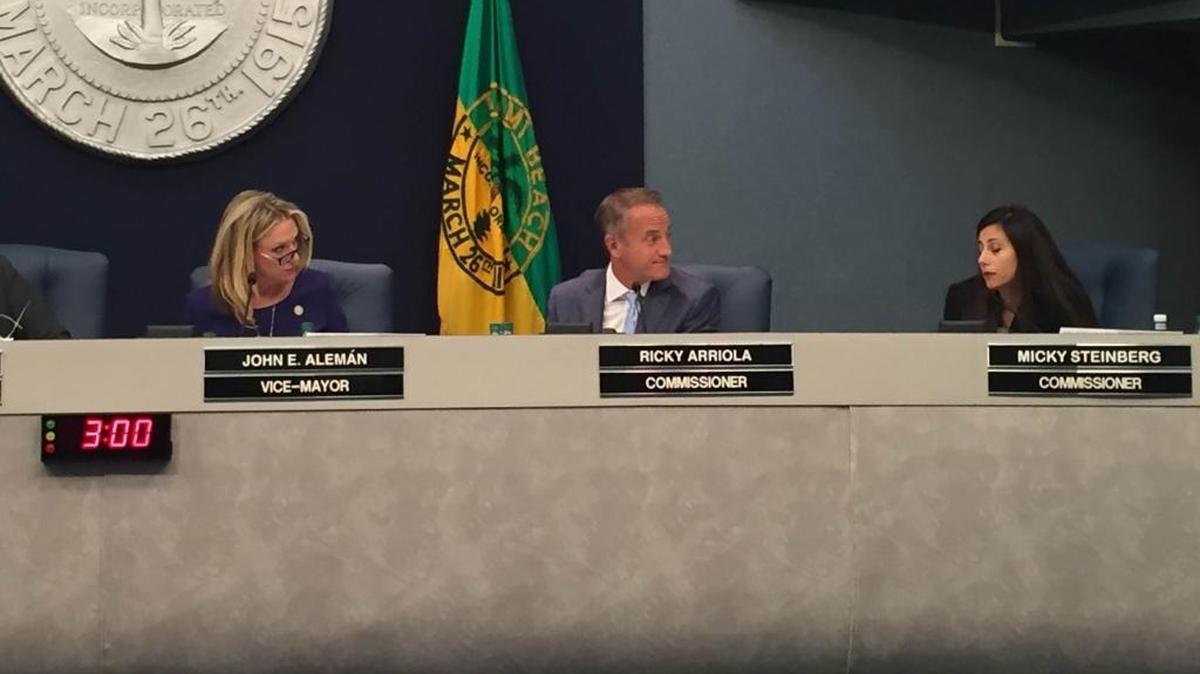Commissioners John Elizabeth Alemán, Ricky Arriola and Micky Steinberg all supported stricter campaign finance laws in Miami Beach. The vote to approve was unanimous. Alemán wants to explore making the law stricter.