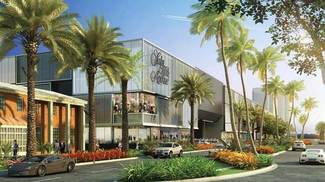 This rendering shows the most recent expansion plans for the Bal Harbour Shops that keep the current Village Hall intact.