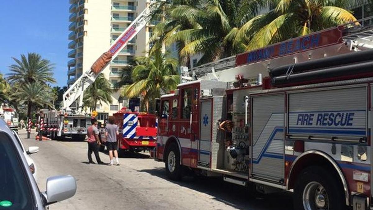 Miami Beach Fire Rescue crews responded to a a fire at 14th Street and Ocean Drive Tuesday afternoon.