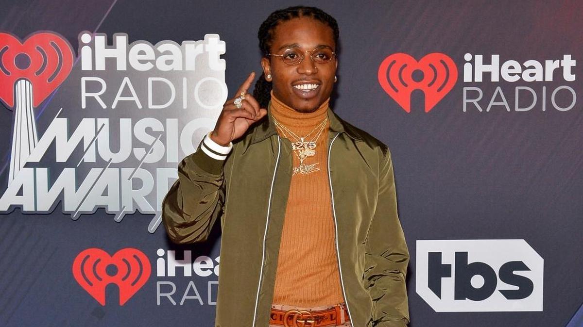 Jacquees arrives at the 2018 iHeartRadio Music Awards at The Forum in Inglewood, California on March 11, 2018. Jacquees was arrested Wednesday, March 21, in South Beach.