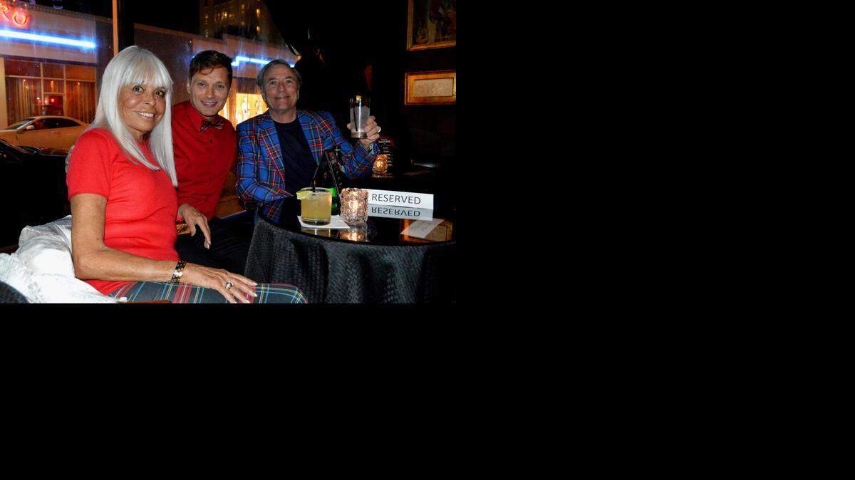 
Merle Weiss, Edison Farrow and Daniel Weiss at The Cabaret’s first anniversary party.
