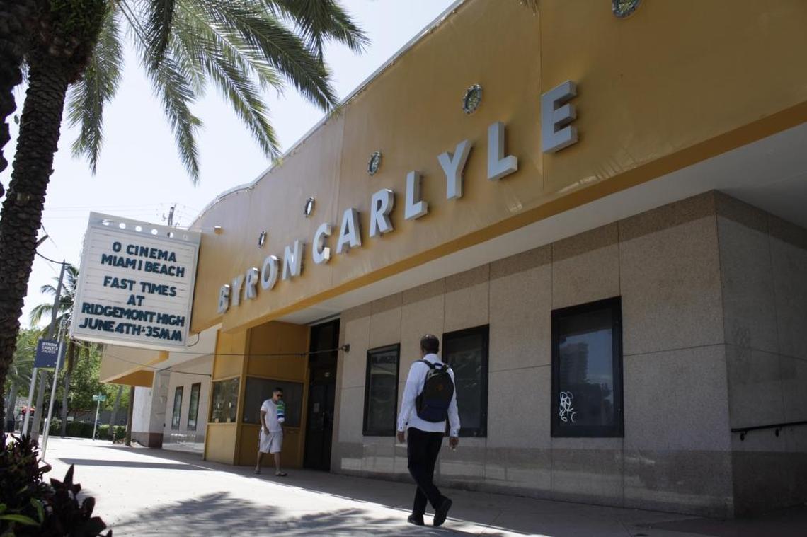 The Byron Carlyle Theater is on 71st Street in Miami Beach, which planners envision as a “town center” for North Beach.