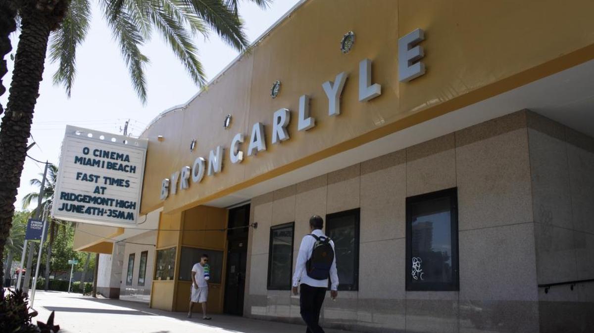 The Byron Carlyle Theater is on 71st Street in Miami Beach, which planners envision as a “town center” for North Beach.