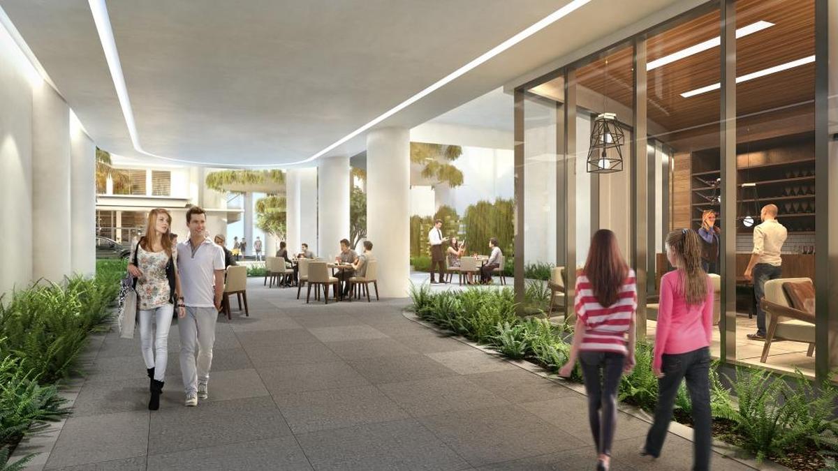 The plan includes construction of a mid-block breezeway connecting Collins Avenue to Ocean Terrace.