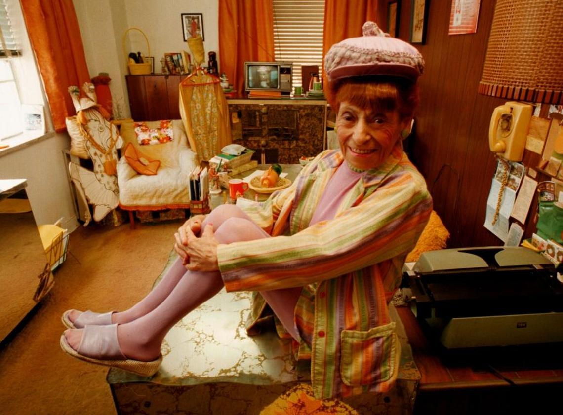 Irene Williams, a onetime public stenographer and Miami Beach celebrity, is pictured in 1999.