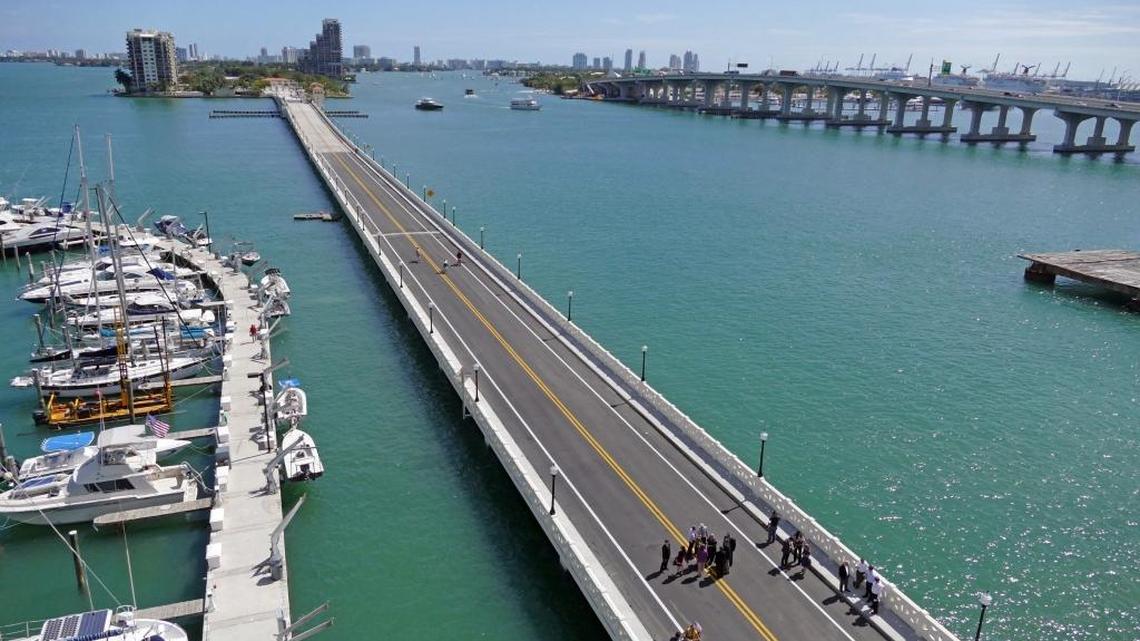 The Venetian Causeway bridge reopened in February after nine months of reconstruction. Now the work — and closures — will move to the eastern end.