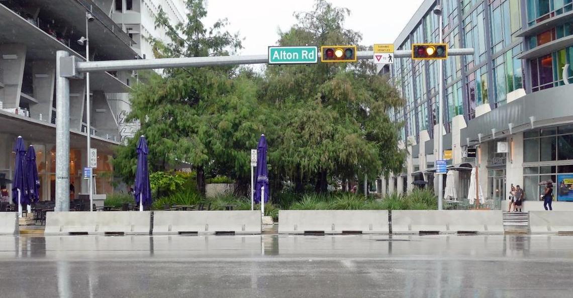 Concrete safety barriers were installed on Lincoln Road and Alton Road in Miami Beach as of Friday, Aug. 25, 2017