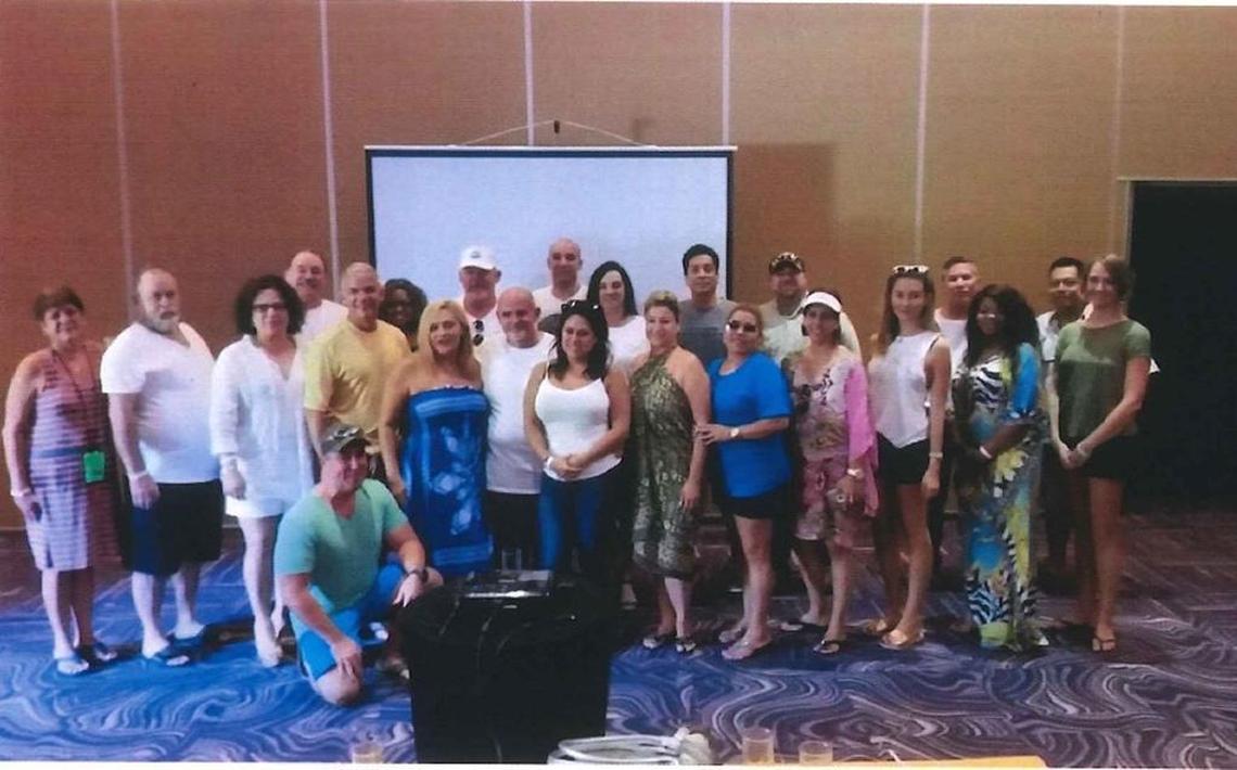 Miami Beach building department employees in a group photo at the RIU resort in Punta Cana, Dominican Republic.