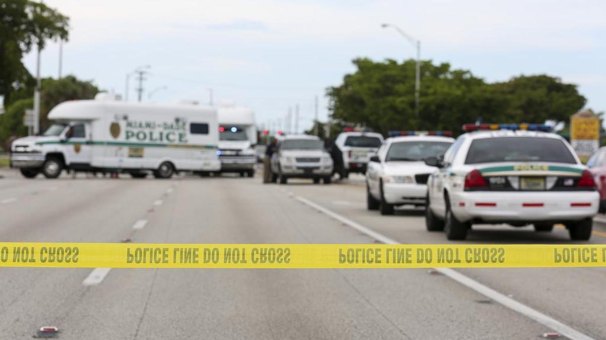 Miami-Dade Police Department officers responding to a shooting in Miami Gardens Monday May 30. Miami Gardens police were investigating another shooting in the city Tuesday afternoon.