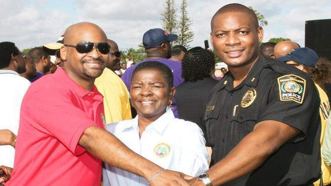 
In 2007: Miami Gardens councilman Oscar Braynon (now a Florida state senator), then-Mayor Shirley Gibson and Antonio Brooklen, then a Miami Gardens police major.
