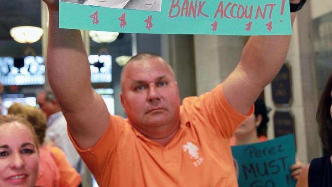 Ihosvany Rodriguez shows his anger during a hearing Friday.