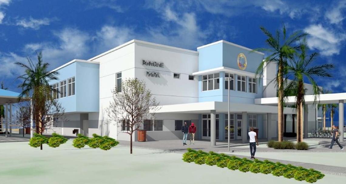 Rendering of the new alternative sports complex planned for Bunche Park in Miami Gardens