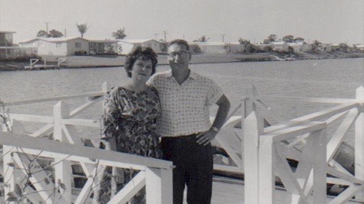 
Stan Adelman’s parents Zena and Nate Adelman on the family’s boat dock overlooking Sparling Lake in 1964.
