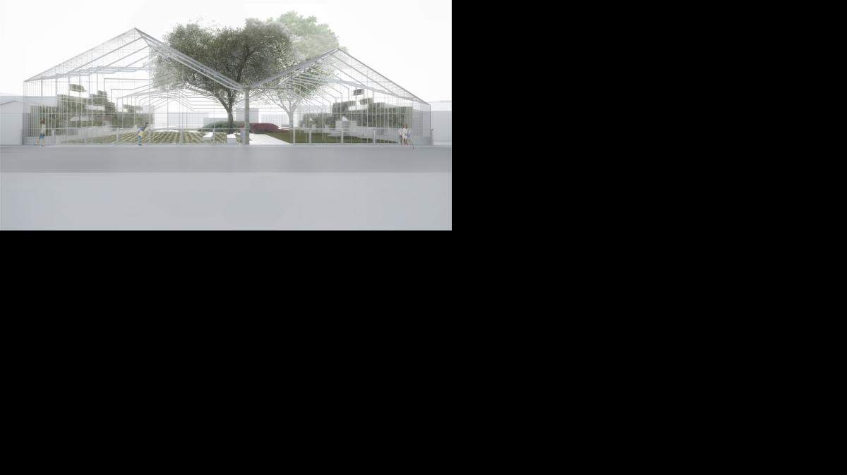 
A rendering of the Wynwood Greenhouse design that won an architectural competition for a new park in the hipster hotspot.
