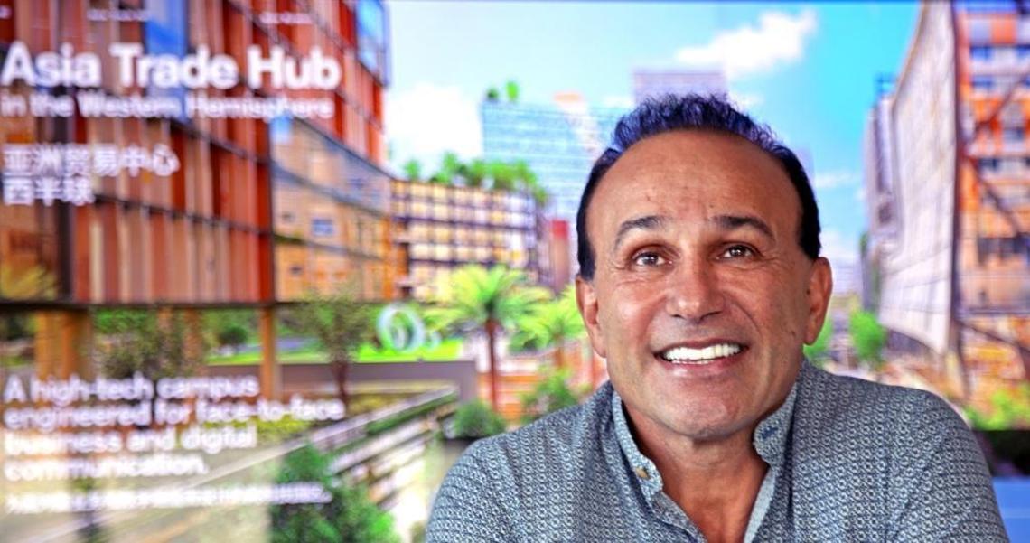 Moishe Mana, who owns a huge chunk of Wynwood and downtown Miami’s Flagler Street, at his Wynwood office in November 2017.