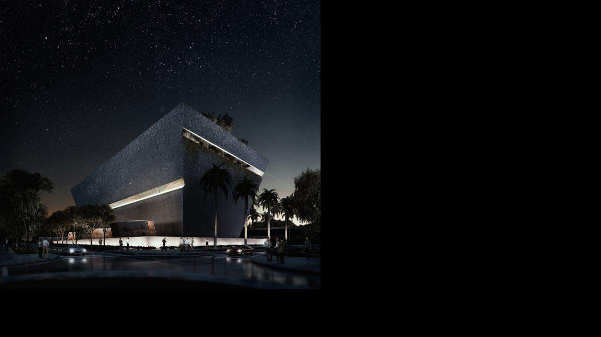 
The exterior of the nearly windowless building will be a new type of concrete embedded with glass fiber optics that renders it translucent. At night, the building should glow as light from the interior filters out through the concrete.

