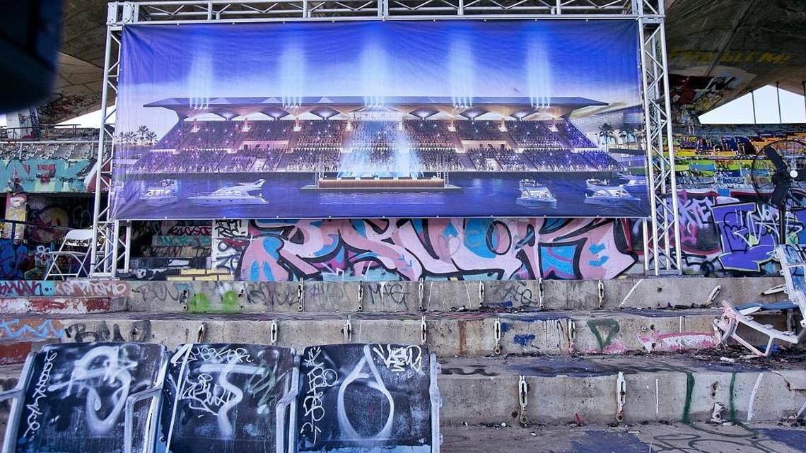 A proposed bond initiative to be weighed Friday by Miami commissioners includes $37 million to renovate the Miami Marine Stadium.