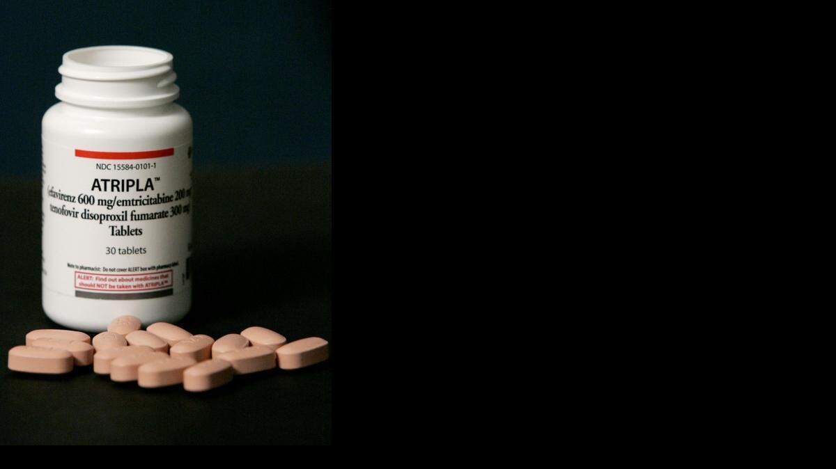
Atripla, a common fixed-dose once-a-day tablet for the treatment of HIV.
