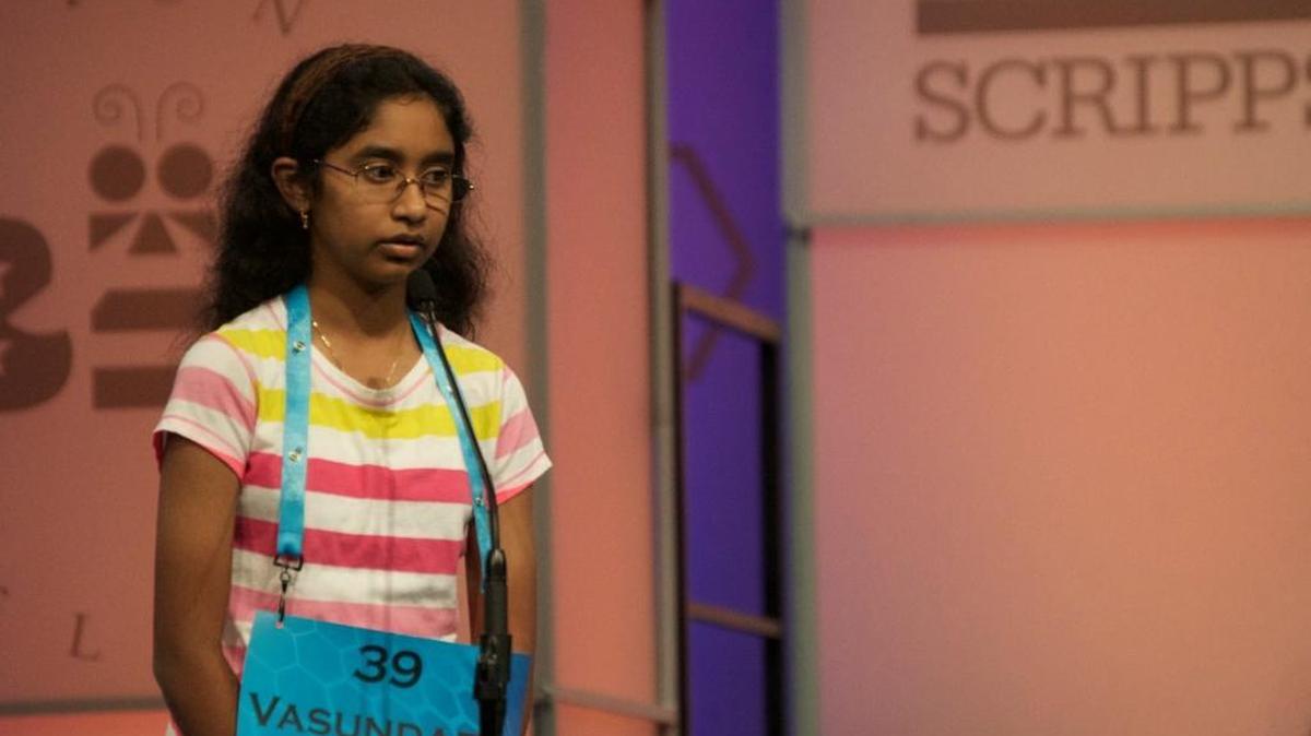 Vasundara Govindarajan of Miami-Dade County spelled “Nostradamus” and “prenuptial” correctly to make it into Thursday’s final round of the Scripps National Spelling Bee.