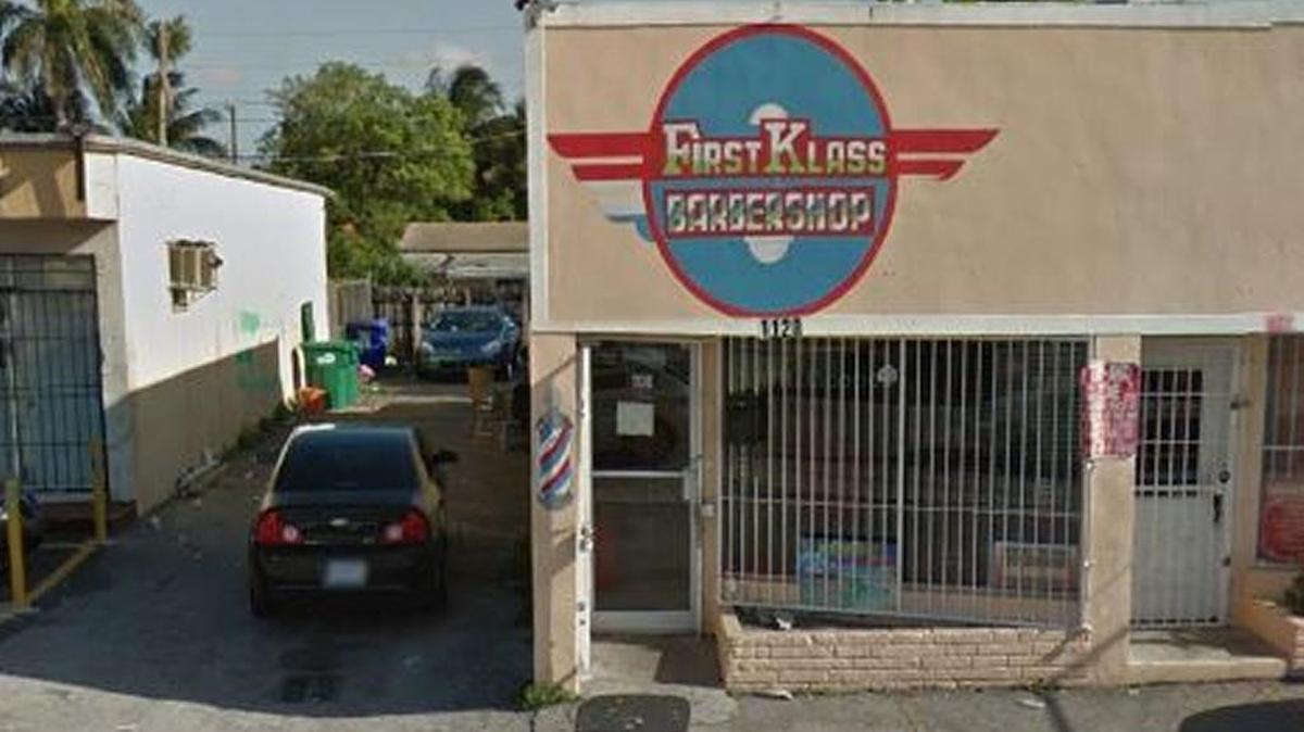 Two men are on the loose after a barbershop shooting Saturday in Miami-Dade left a 35-year-old man critically injured, police said.