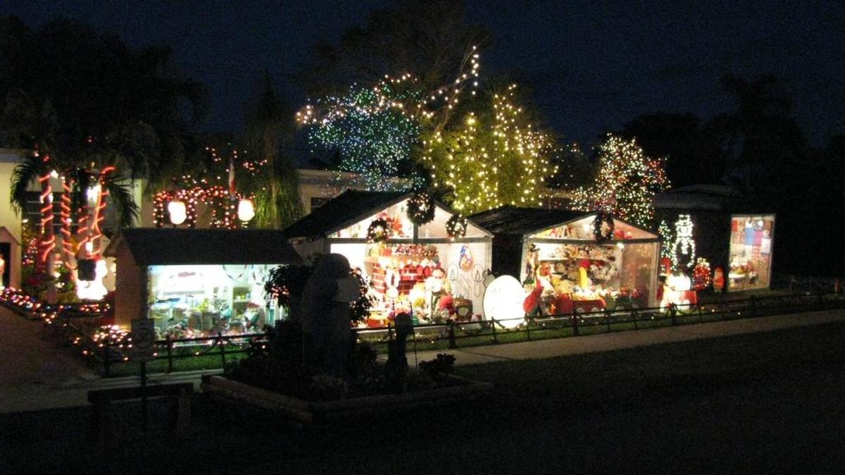 For 30 years, the Steele family puts up several small structures with holiday scenes in them as part of their Christmas display.