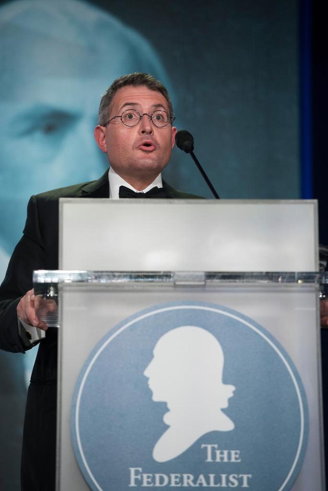 Leonard Leo, the executive vice president of the Federalist Society, speaks at the 2017 National Lawyers Convention in Washington, D.C.