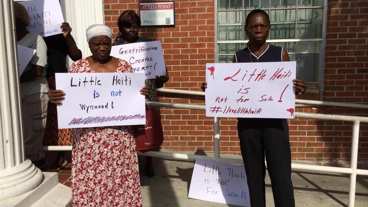 Little Haiti residents say investors and real estate developers are buying property and pushing out the people and small businesses that give the district is distinct Caribbean flavor.