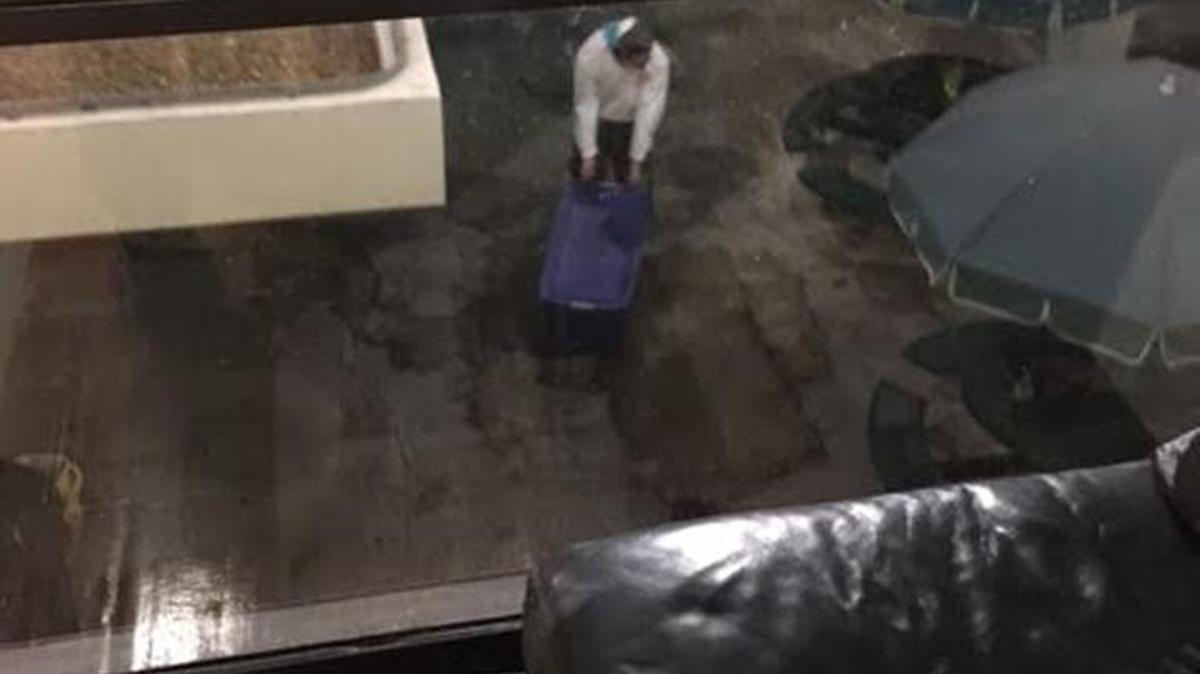 A photo sent in an email over the weekend by Lt. Javier Ortiz allegedly showing the removal of contents from retired Maj. Orestes Chavez’s office.
