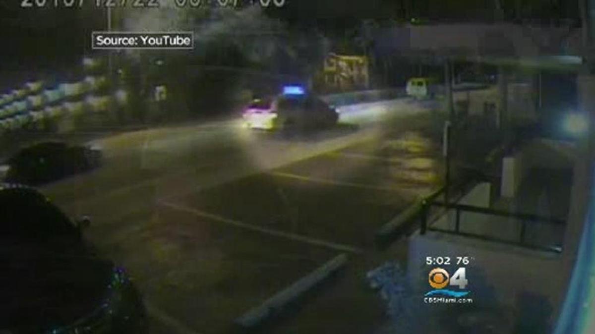 Authorities released surveillance video of taxi cab they are looking for connected to a deadly hit and run in North Miami on Dec. 22, 2015.