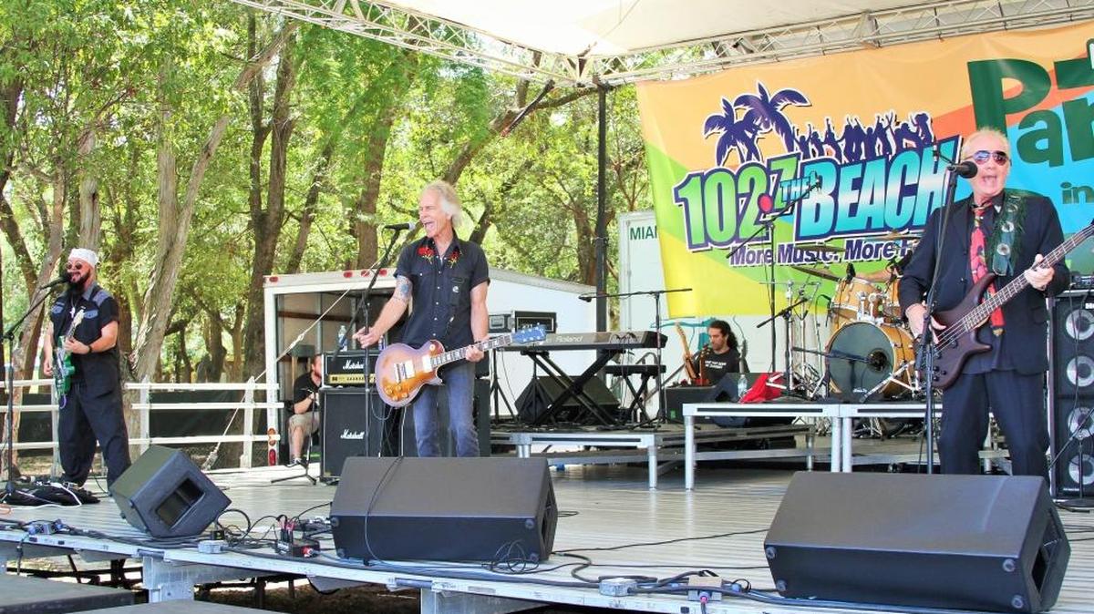 Tony Stevens, former bassist of the English rock band Foghat, performed the hit ‘Slow Ride,’ among the band’s other songs alongside former members of Savoy Brown and Hall and Oates during Sunday's Love-In, Party in the Park event at Greynolds Park in North Miami Beach.