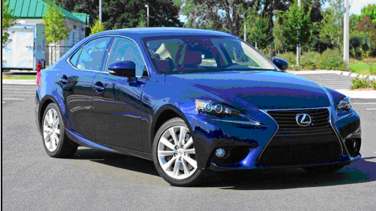 Police say a dark blue or black, newer model, Lexus sedan, like the one pictured, may have been used in a recent drive-by shooting that left three injured including a child.