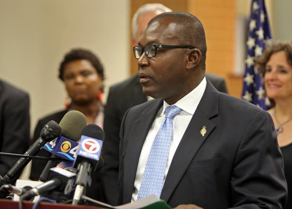 North Miami Mayor Philippe Bien-Aime, pictured in 2014, says campaigns in the city use voter assistance to ensure voters “choose the candidate of their choice.”