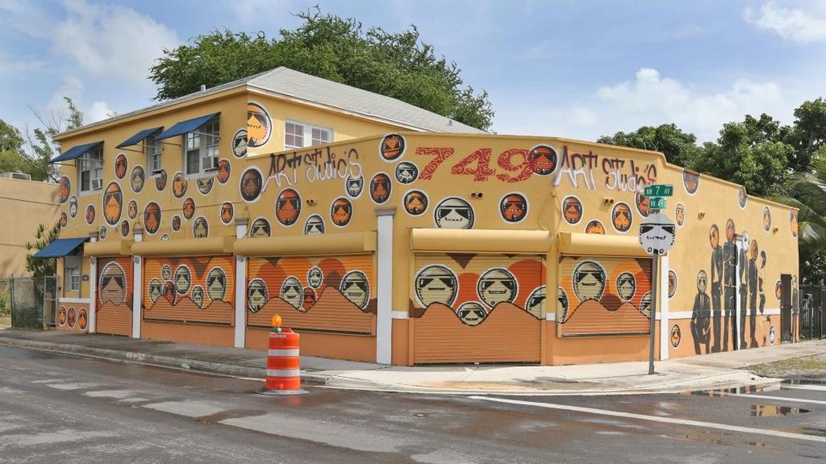 749 Artist Studios and Gallery, where artist collaborate with individual works of art. Street artist Chytea Walton painted the building’s mural.
