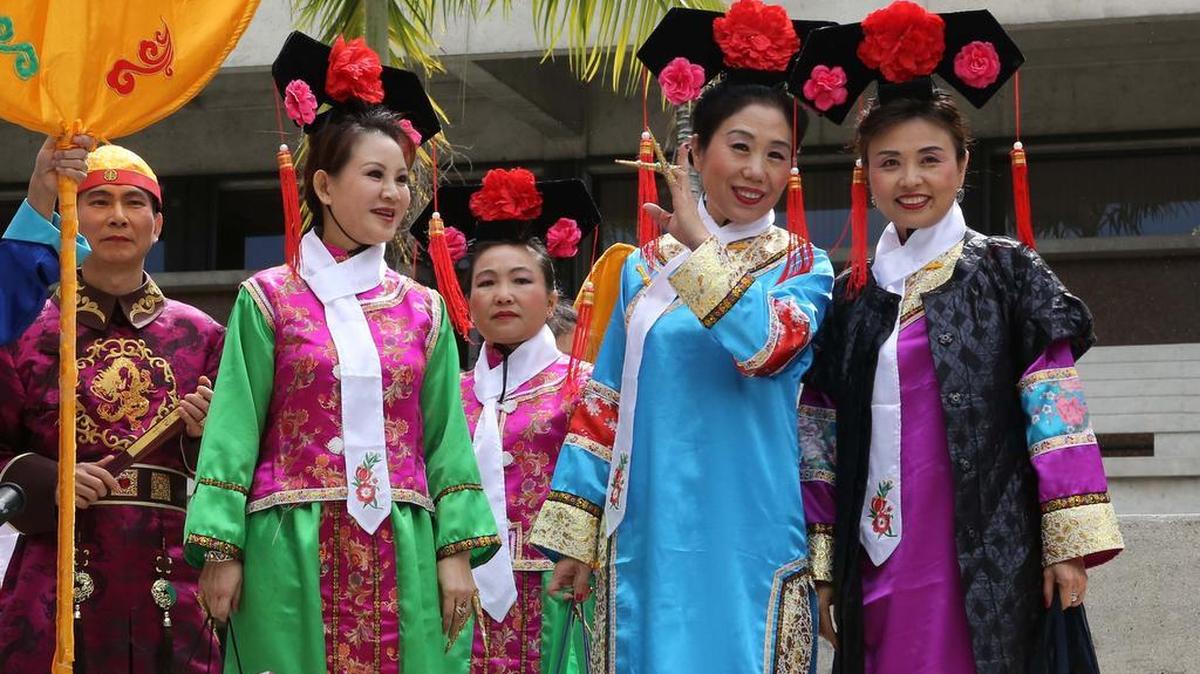 A group of dancers during Chinese New Year festivities at Miami Dade College, Kendall Campus, in February.