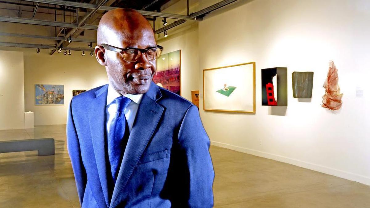 Museum director Babacar M'Bow at the MOCA in North Miami