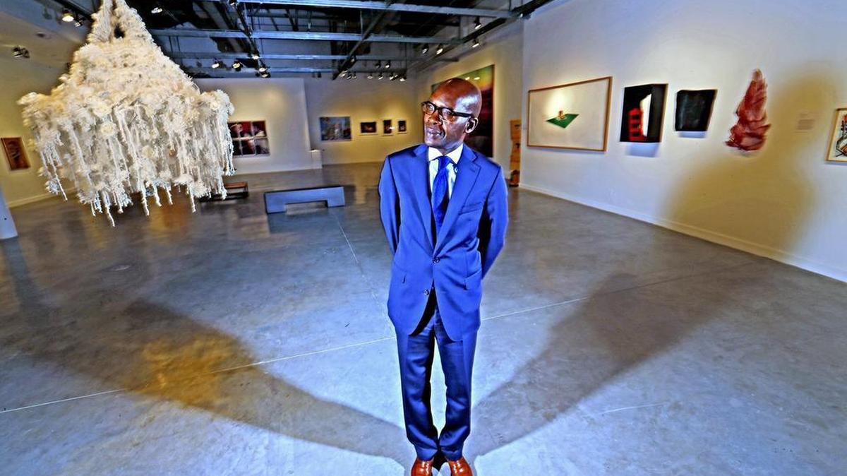 Museum director Babacar M'Bow at the MoCA in North Miami, July 2015.