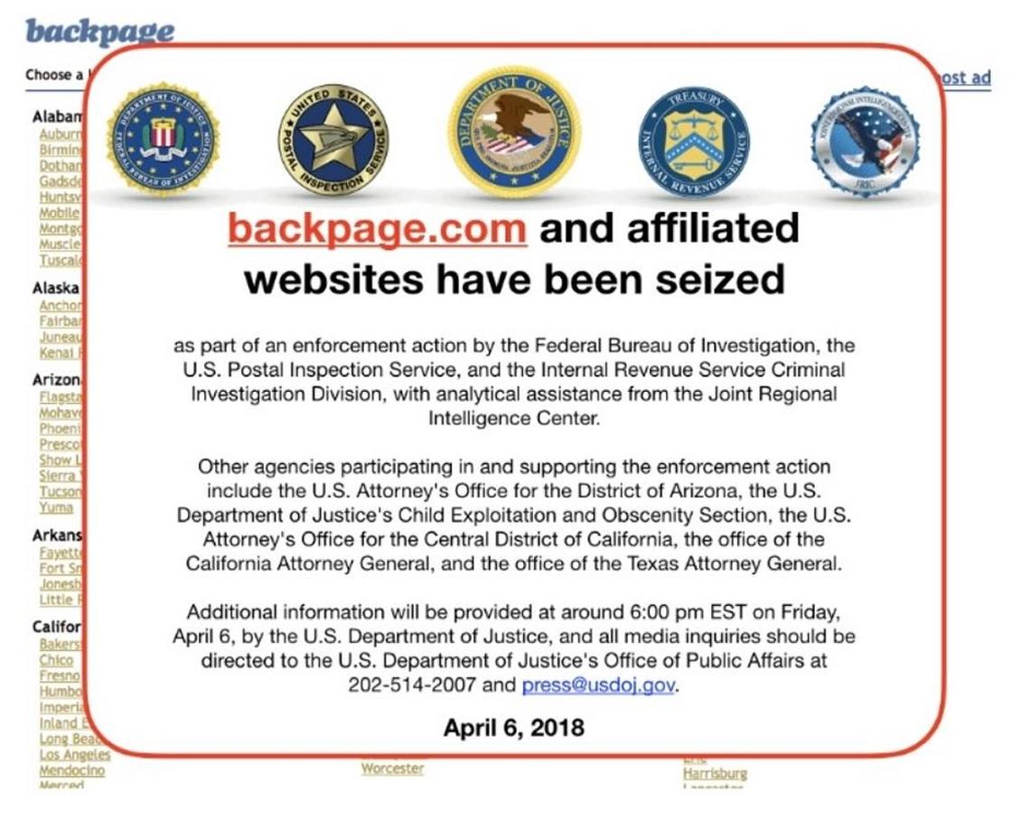 Amid a crackdown on websites that cater to prostitution, the feds have shut down Backpage, the classified ad service long derided as the go-to hub for human trafficking, particularly in South Florida.