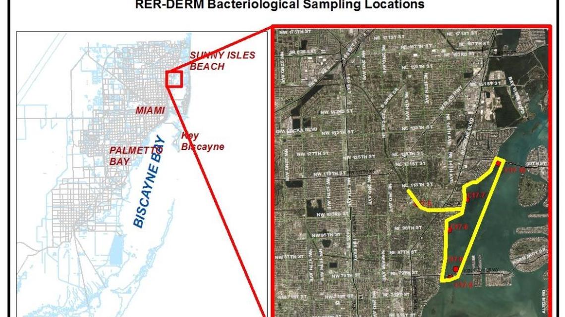 Some of Biscayne Canal’s been trimmed from the No Contact water advisory.