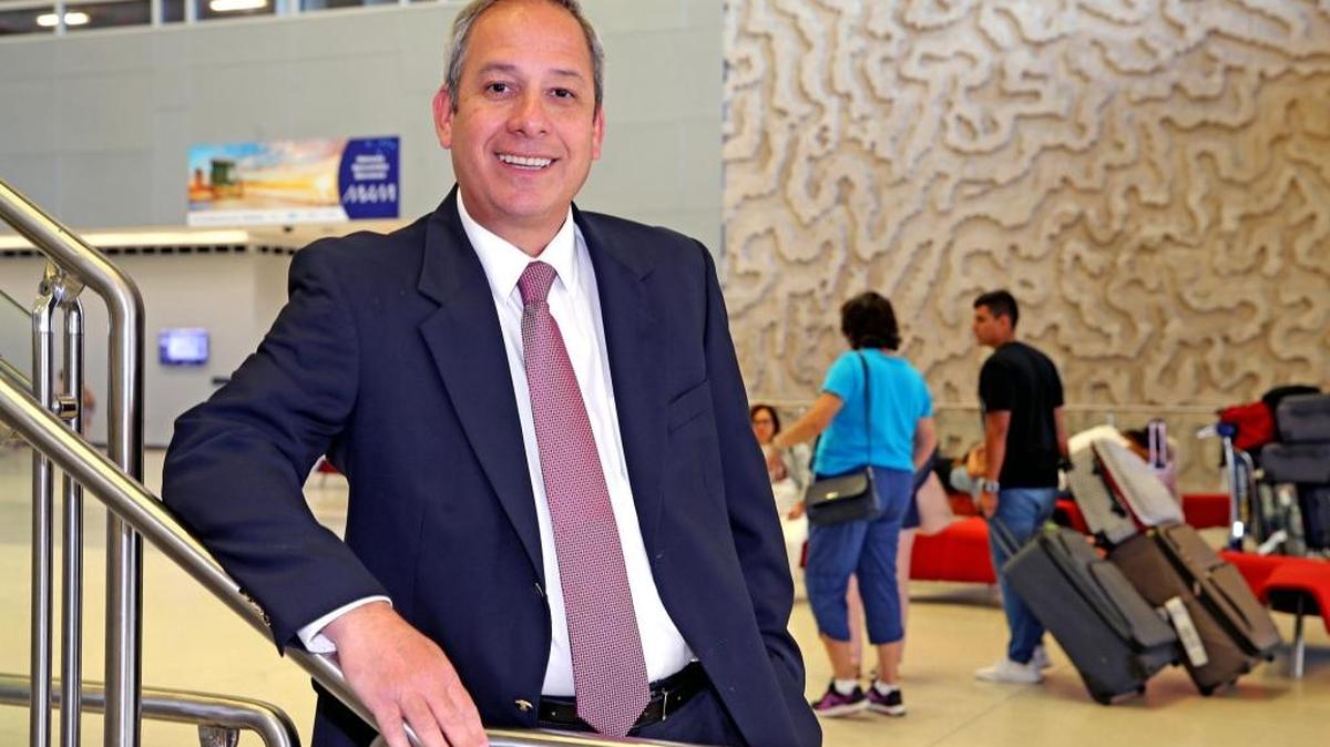 Lester Sola, new director of Aviation for Miami-Dade County, during one of his first days of the job touring his main assignment: Miami International Airport.