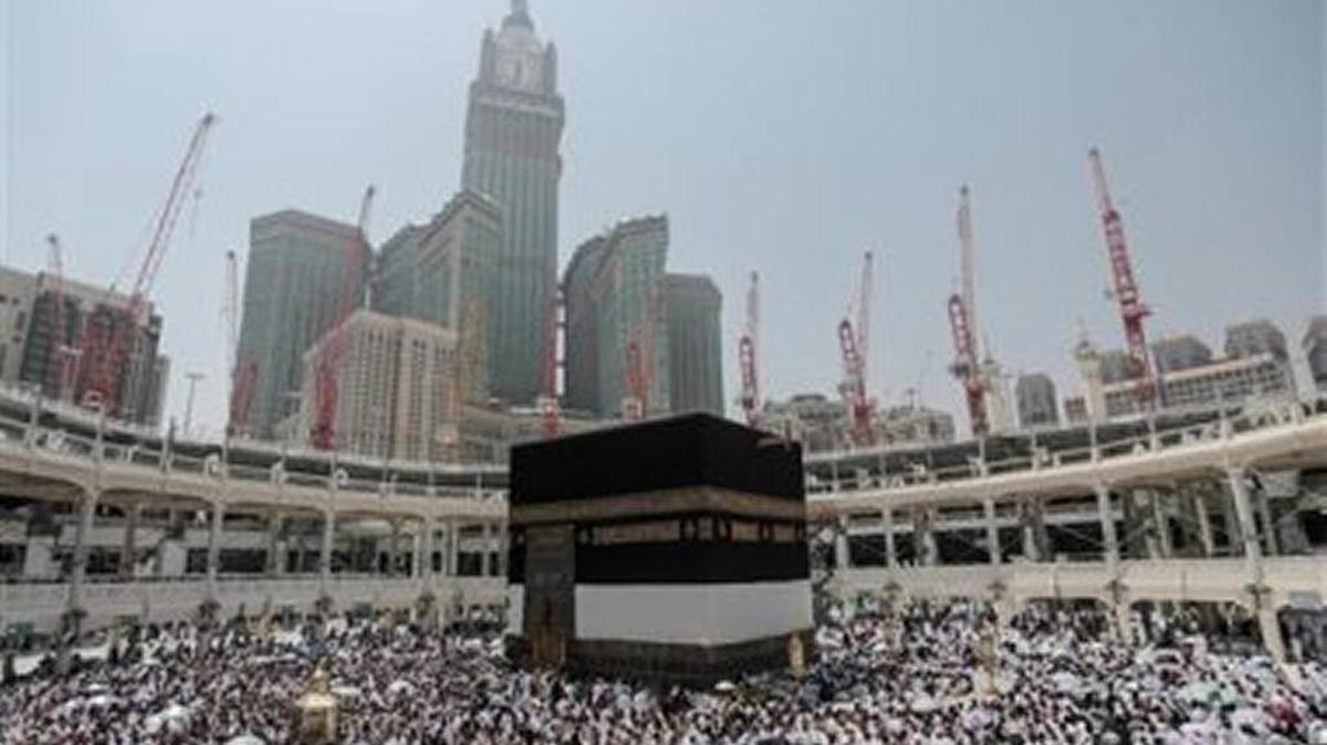 Muslim pilgrims circle the Kaaba, the cubic building at the Grand Mosque in the Muslim holy city of Mecca, Saudi Arabia, on Sept. 22, 2015.