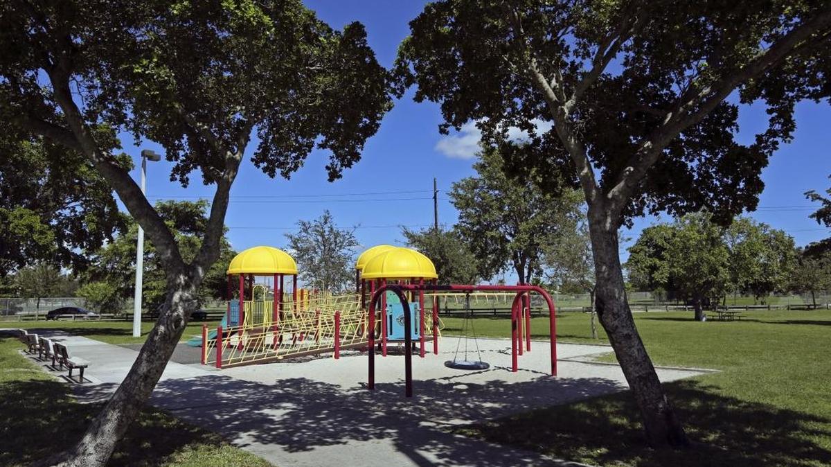 The playground at Gwen Cherry Park at 7090 NW 22 Ave.