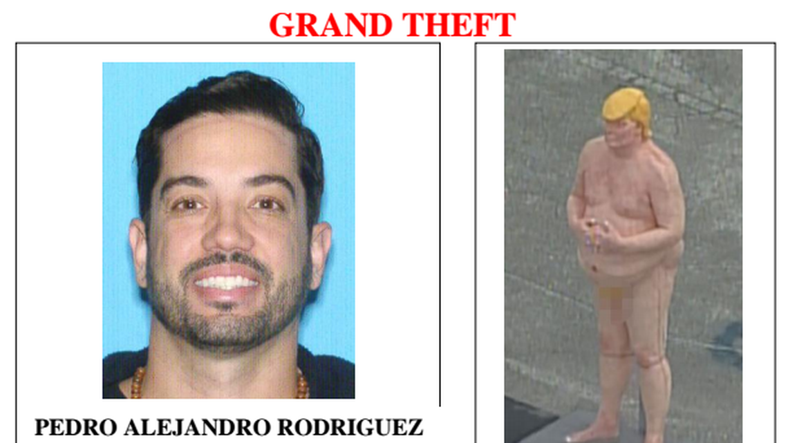 In Wynwood, a nude Donald Trump is no more, and Miami Police have a suspect.