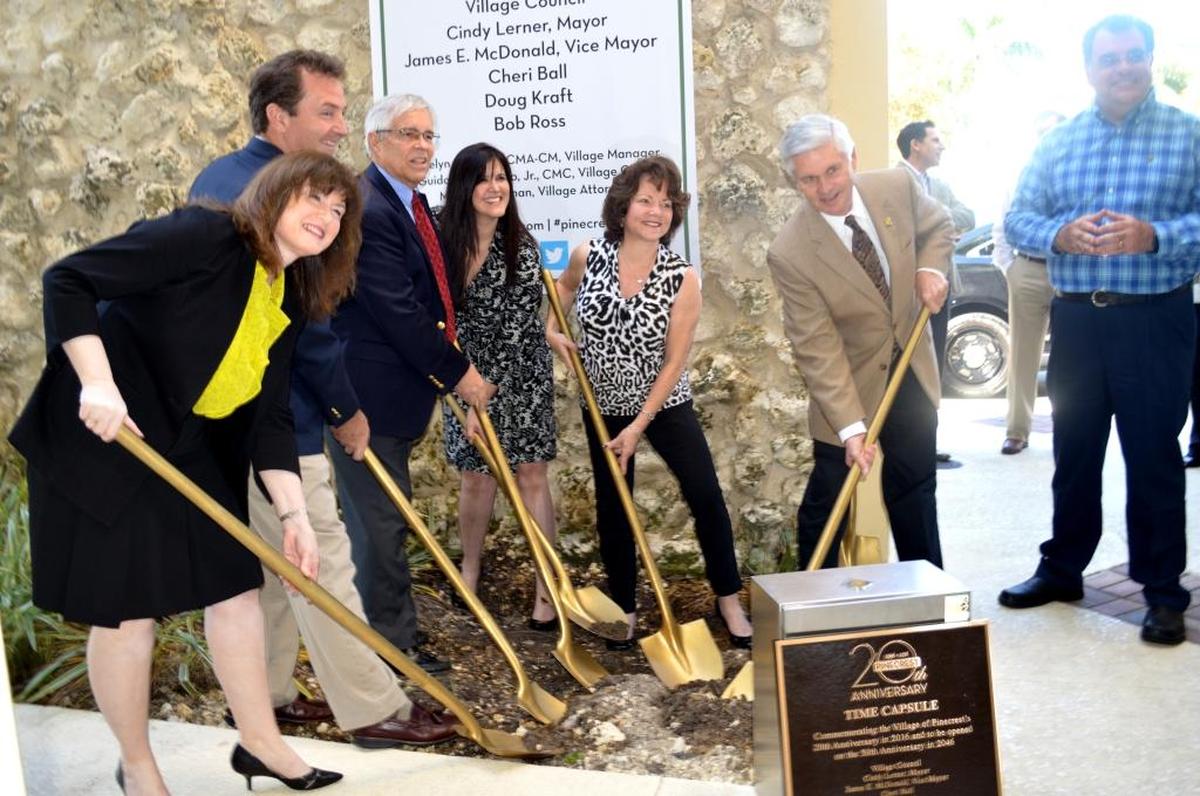 The Village of Pinecrest celebrated its 20th anniversary. On Monday, Feb. 22, village staff and council dedicated a time capsule, which will be opened on its 50th anniversary in 2046.
