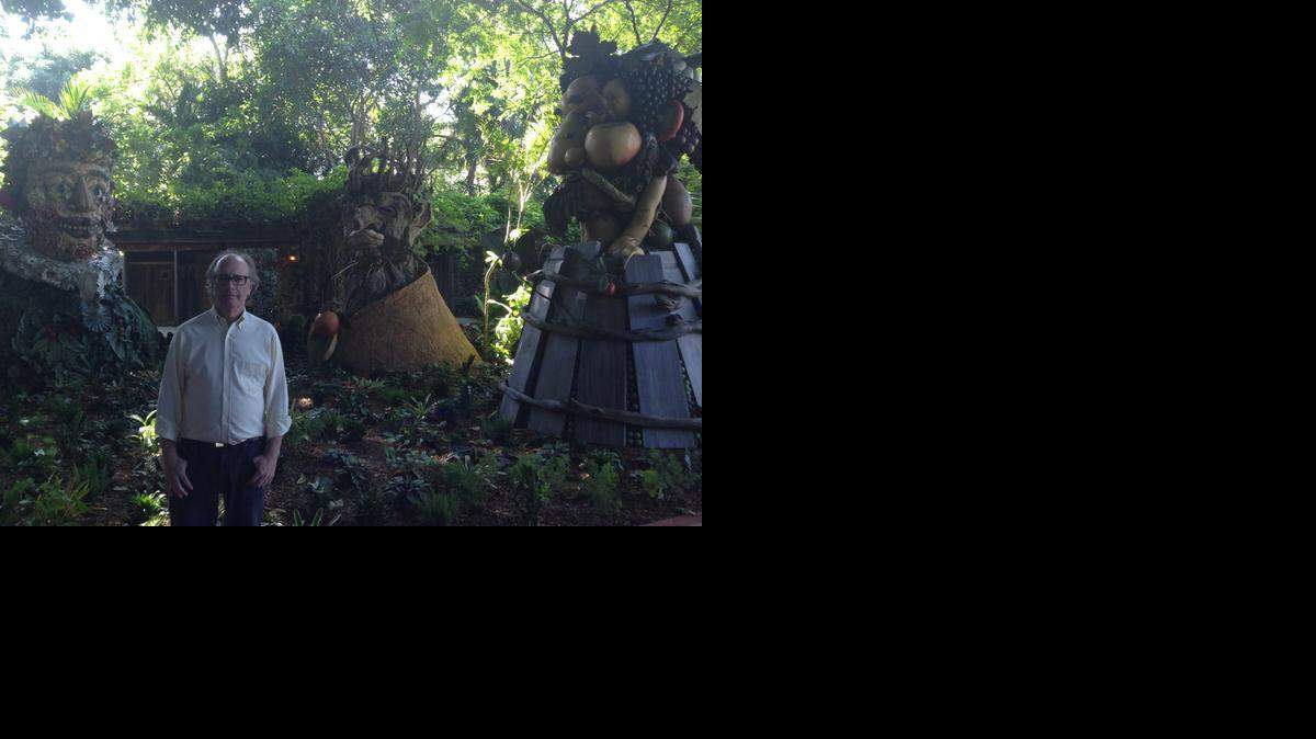 
Artist Philip Haas pictured with Spring, Winter and Fall.

