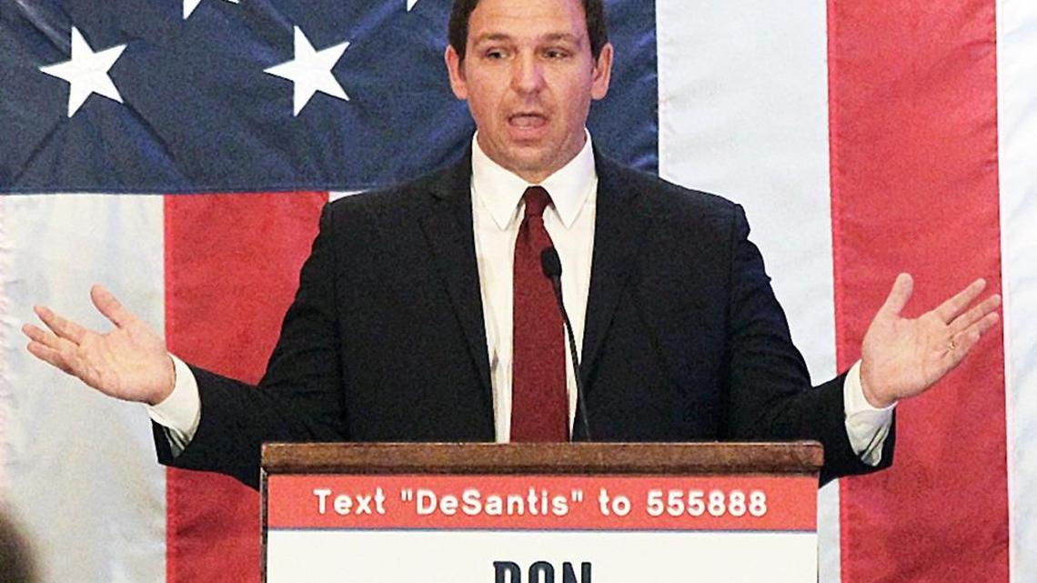 U.S. Rep. Ron DeSantis announces that he’s running for governor of Florida at a press conference in Boca Raton on Monday, Jan. 29, 2018.