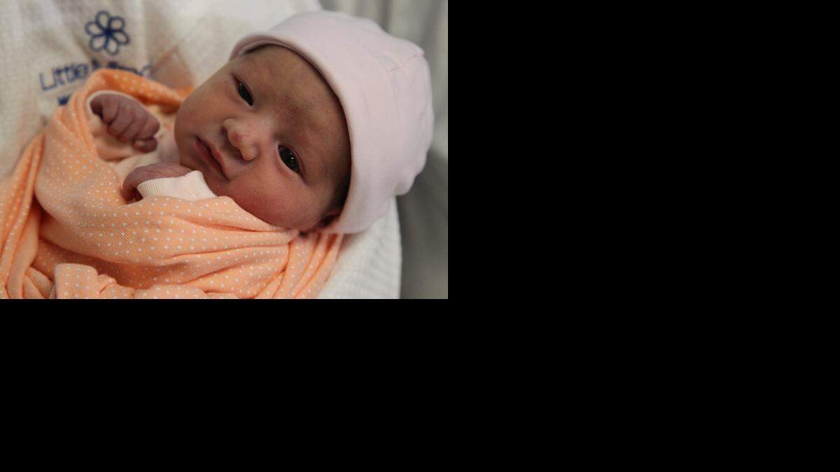 
The Women's Hospital at Jackson Memorial Hospital delivered Addison Davila, the first New Year's baby in Miami-Dade County, at midnight on Thursday, Jan. 1, 2014.
