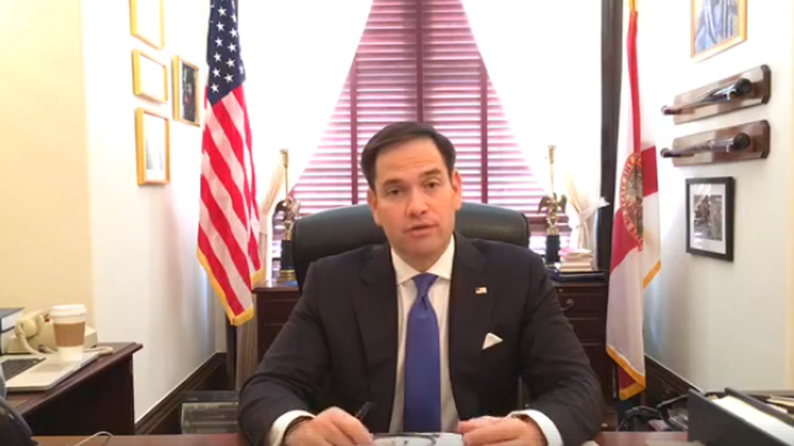 U.S. Sen. Marco Rubio spoke about the Senate health care bill during a Facebook live speech June 28.